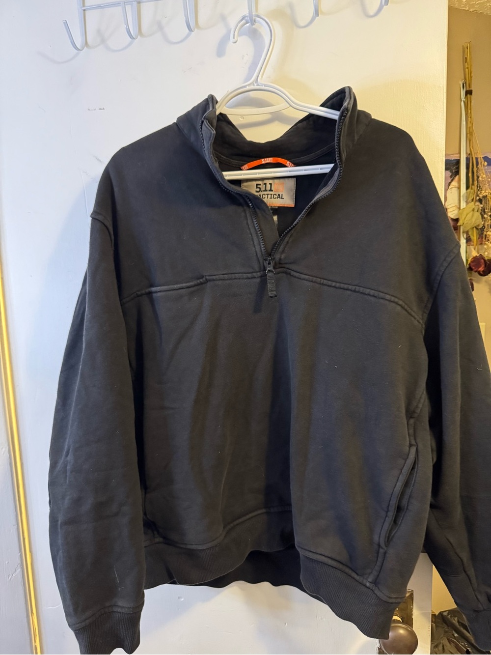 5.11 Tactical Men's Black Half-Zip Pullover Sweatshirt